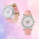 Montre Rainbow Unicorn Personnalisé Custom Kid's Watch<br><div class="desc">Cette magnifique montres à licorne ferait un grand cadeau pour les enfants !</div>