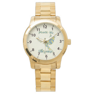 Montre Rameau d'olivier colombe de la paix couleurs du dr