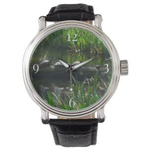 Montre Rangée de tortues Green Nature Photo