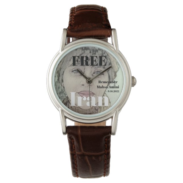 Montre RAPPEL IRAN LIBRE Mahsa Amini (devant)