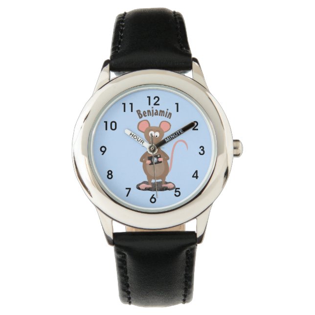 Montre Rat drôle avec dessin animé de la caméra (devant)