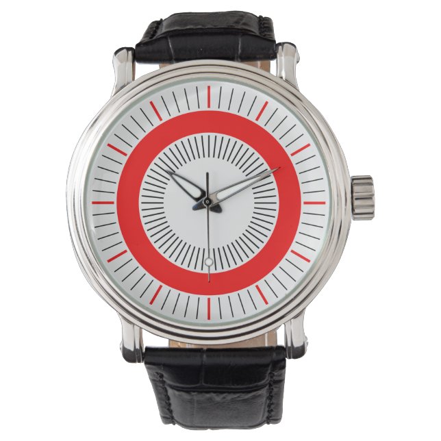 Montre Rayons concentrés - Rouge (devant)