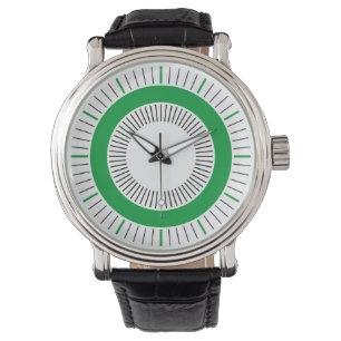 Montre Rayons concentrés - Vert herbe