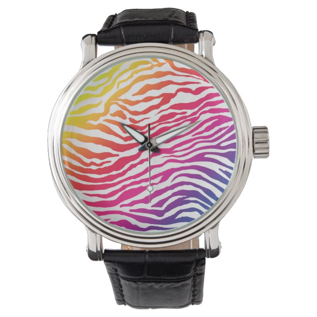 Montre Rayures arc-en-ciel (devant)