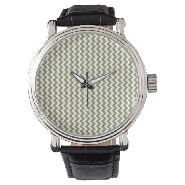 Montre rayures chevron aztèques branchées (devant)