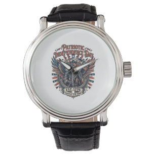 Montre Reaper Chrome Patriotique Squelette de Patriote So