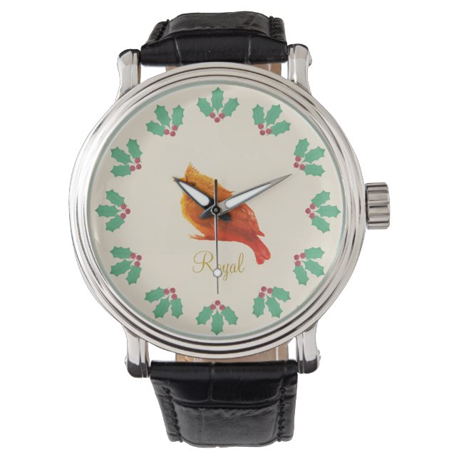 Montre Red Bird et Holly Berries (devant)