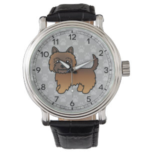 Montre Red Brindle Cairn Terrier Cartoon Chien