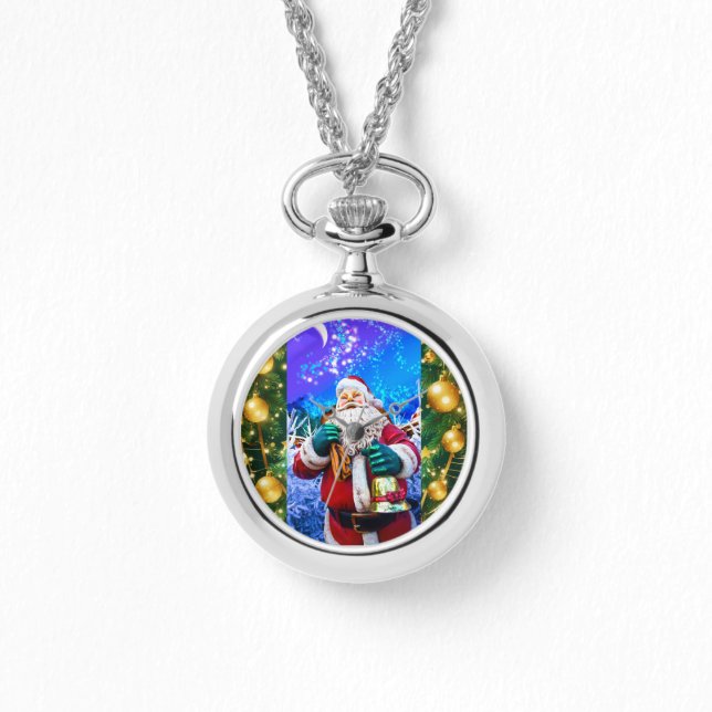 Montre Red Christmas Santa Claus In Winter eWatch (Recto)