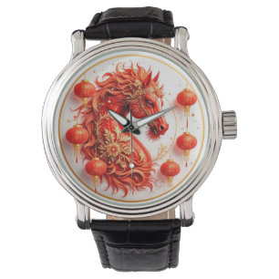 Montre Red Fire Horse - Conception de la fête du Nouvel A
