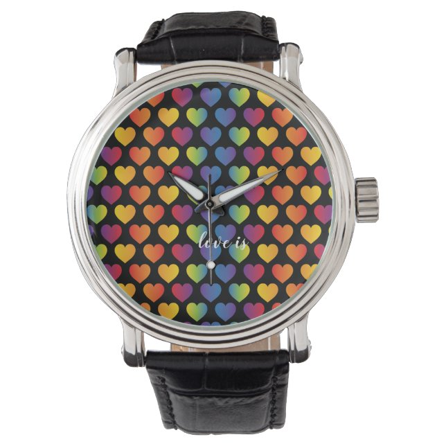 Montre red heart witkel pattern (devant)
