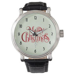 Montre Red Joyeux Noël Typographie Festive Police