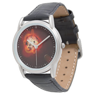 Montre Red Nwarf Star Orbité Par Une Hypothétique Exoplan