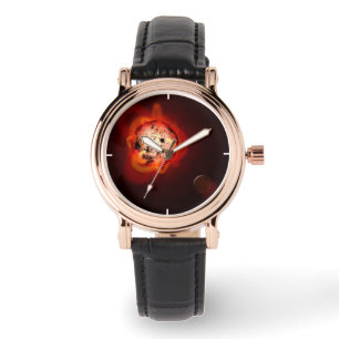 Montre Red Nwarf Star Orbité Par Une Hypothétique Exoplan