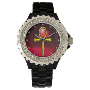 Montre RED TALISMAN, Ruby Gemstones, Noir