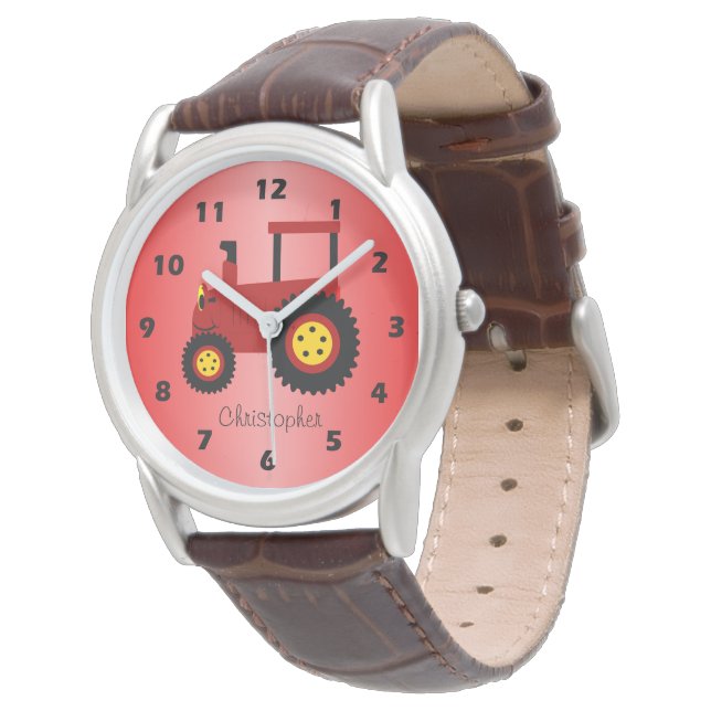 Montre Red Tractor Design Personalised (Incliné)
