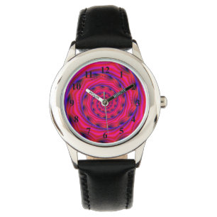 Montre Red Violet and Blue Spiral