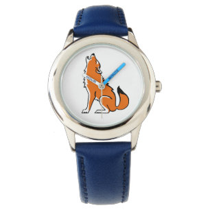 Montre Red WOLF -Animal en voie de disparition - Guerrier