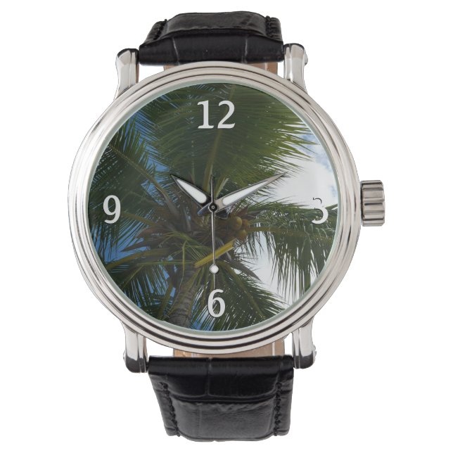 Montre Regard sur le palmier à coco Nature tropicale (devant)