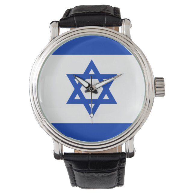 Montre Regarder la conception du drapeau israélien (devant)