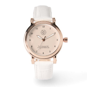 Montre Regarder le logo rose vif - Cadeau d'entreprise mo