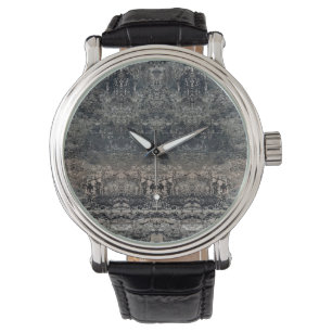 Montre Regarder le Motif vintage gris pierre
