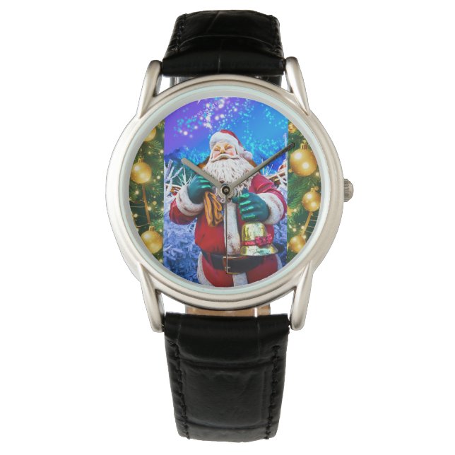 Montre Regarder le rouge Noël Père Noël en hiver (devant)