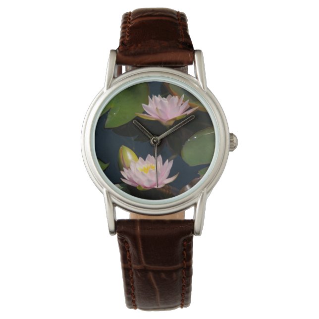 Montre Regarder les Nénuphars de Pink Lotus (devant)