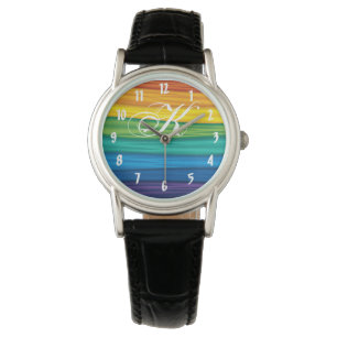 Montre Regarder poignet personnalisé lgbtq rainbow flag l