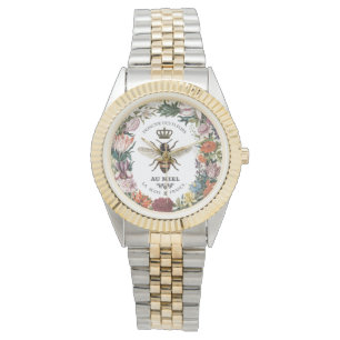 MONTRE REINE BOTANIQUE VINTAGE MODERNE BEE