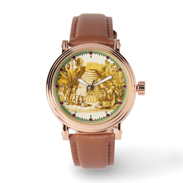 MONTRE REINE DES HONEY BEES EN SKEP / BEEKEEPER (Recto)