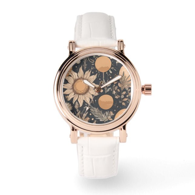 Montre Relogio feminino delicado estampa boho chic (Recto)
