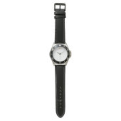 Montre Reloj de Hombre pulsera de piel (Plat)