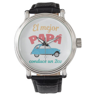 Montre Reloj Redondo Grande Camiseta El Mejor Papá conduc