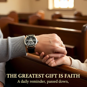 Montre Représentation dorée de Jésus dans l'art religieux