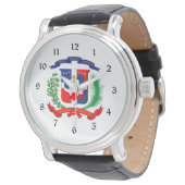 Montre République Dominicaine - Sceau - Drapeau - Symbole (Incliné)