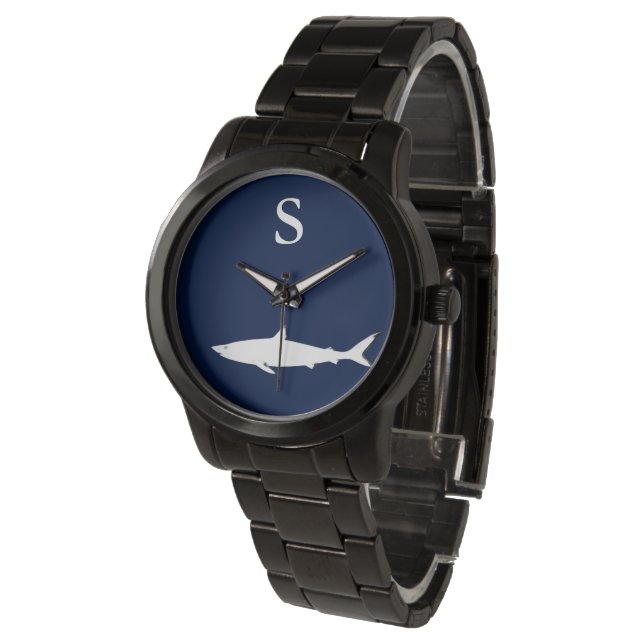 Montre requin blanc personnalisé (Incliné)
