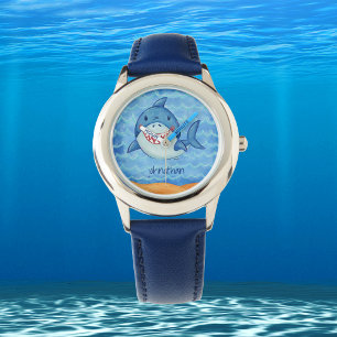 Montre Requin bleu personnalisé / Océan sous la mer