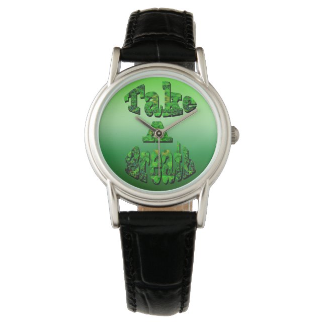 Montre Respire, Écrite En Vert, (devant)