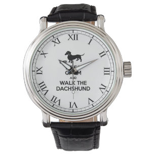 Montre Restez calme et marchez dans le Dachshund - Doxie 