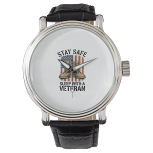 Montre Restez en sécurité, dormez avec un vétéran Vintage