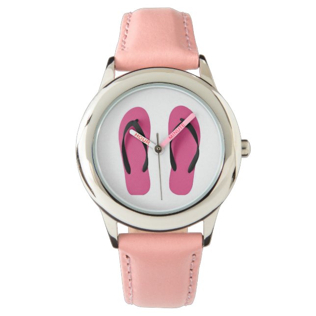 Montre Retourner les volets rose (devant)