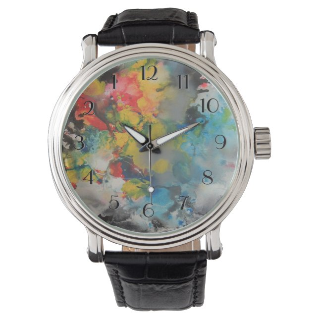 Montre rétro à couleur émergente (devant)