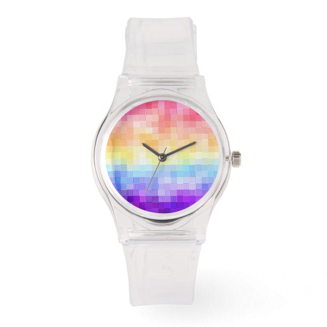 Montre Retro Boho Funky Quirky Xenogender Plaid Pride (Recto)