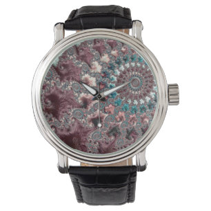 Montre Rétro Groovy Éclectique Bohémien Spirale Fractale