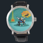 Montre Retro Little Cowboy<br><div class="desc">Yeehaw ! Vous serez prêt à monter au coucher du soleil avec cette Retro Little Cowboy Watch. Ce design fantaisiste présente un style des années 60, minimaliste, animé d'un père et de son jeune fils qui se déchire, passe du bon temps. La scène se déroule dans leur salon moderne du...</div>