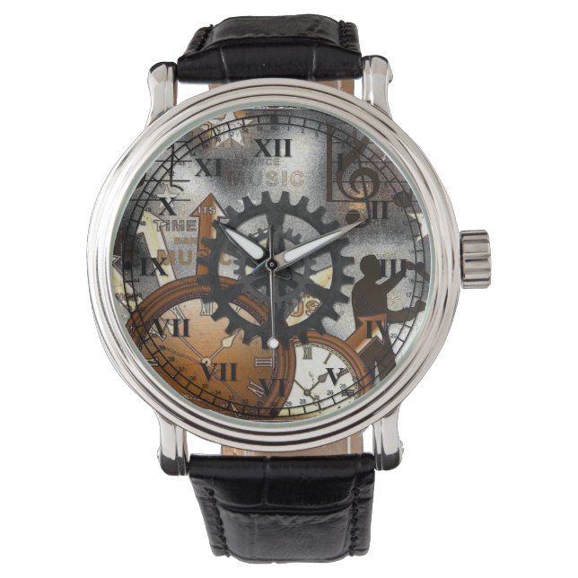 Montre Retro Music Time Wrist Watch (devant)