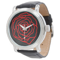 Retro Red Rose Watch cadeau