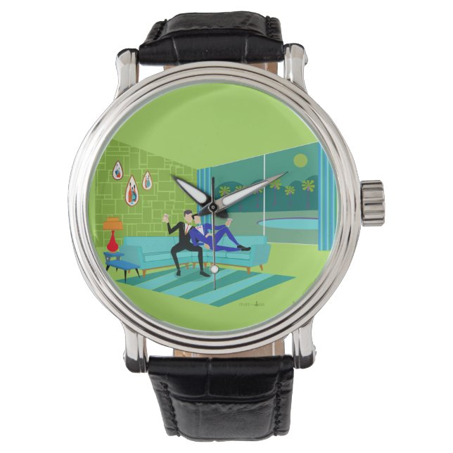 Montre Retro Romantique Gay Couple Watch (devant)