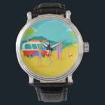 Montre Retro Surfer Couple Watch<br><div class="desc">Chaque jour peut être une journée à la plage avec cette Retro Surfer Couple Watch. Le style des années 60, design minimaliste, est doté d'un amoureux du soleil et d'un couple à la recherche de sensations fortes, prêts à prendre une vague. Le cadre est une oasis tropicale et insulaire avec...</div>
